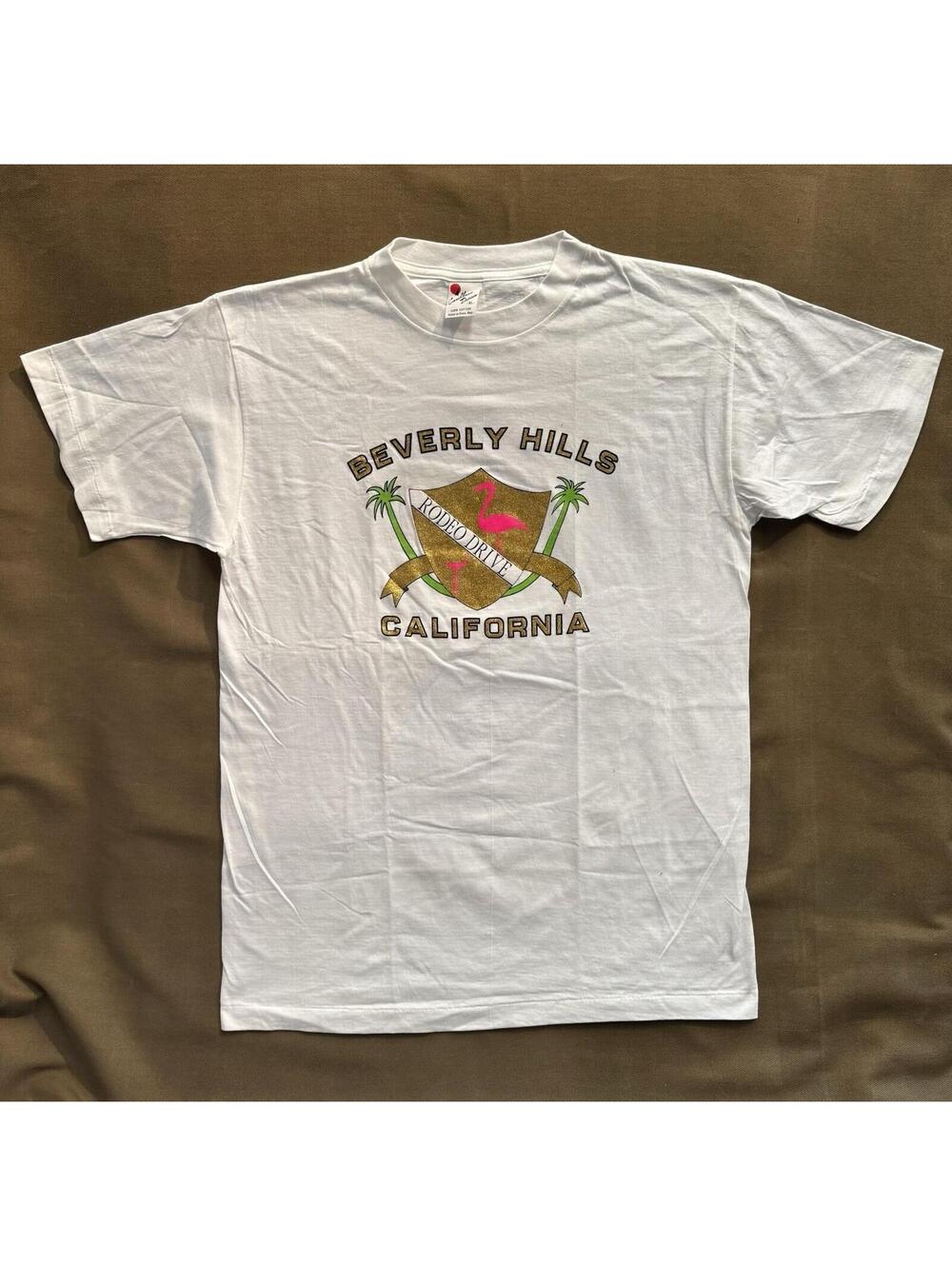 Vintage 1980s Beverly Hills Rodeo Drive California XL Single Stitch T-Shirt New